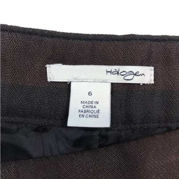 Halogen A-line, pleats, stripes, skirt, black/brown! Sheen! LIKE NEW! Size 6 - Picture 13 of 17